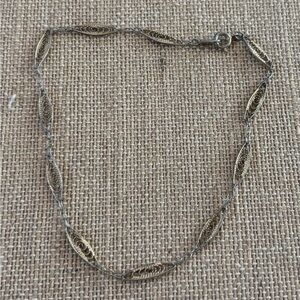 VINTAGE TRIFARI 10” Anklet Filigree SILVER TONE